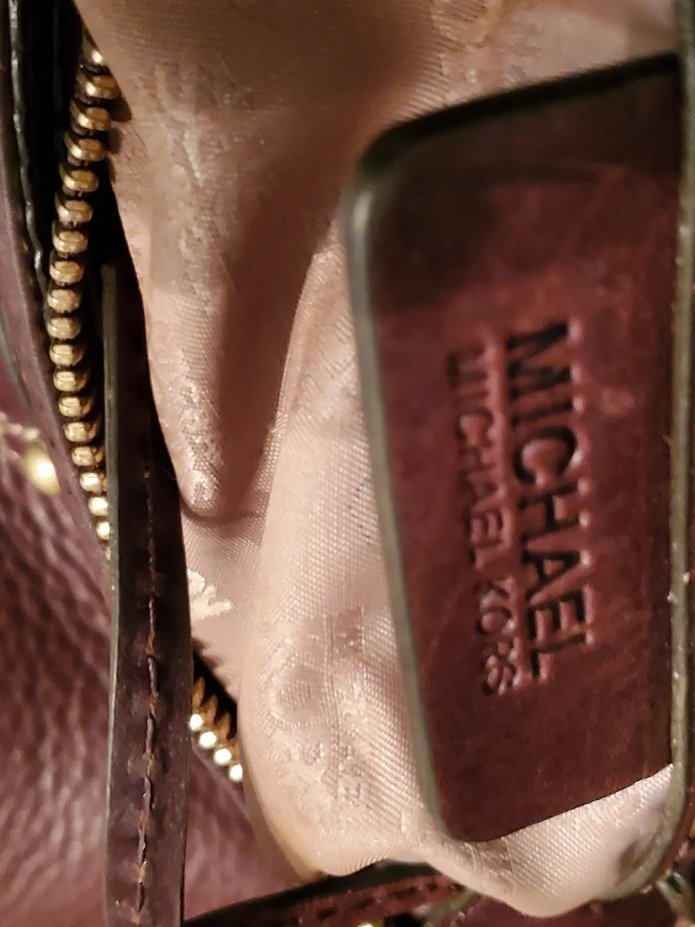 Michael Kors Plum Pebble Leather Braided-Handle Shoulder Bag- SEE LAST PIC